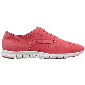 Cole Haan Zerogrand Os Oxford Sneakers Womens Red Suede Shoes Women 9.5